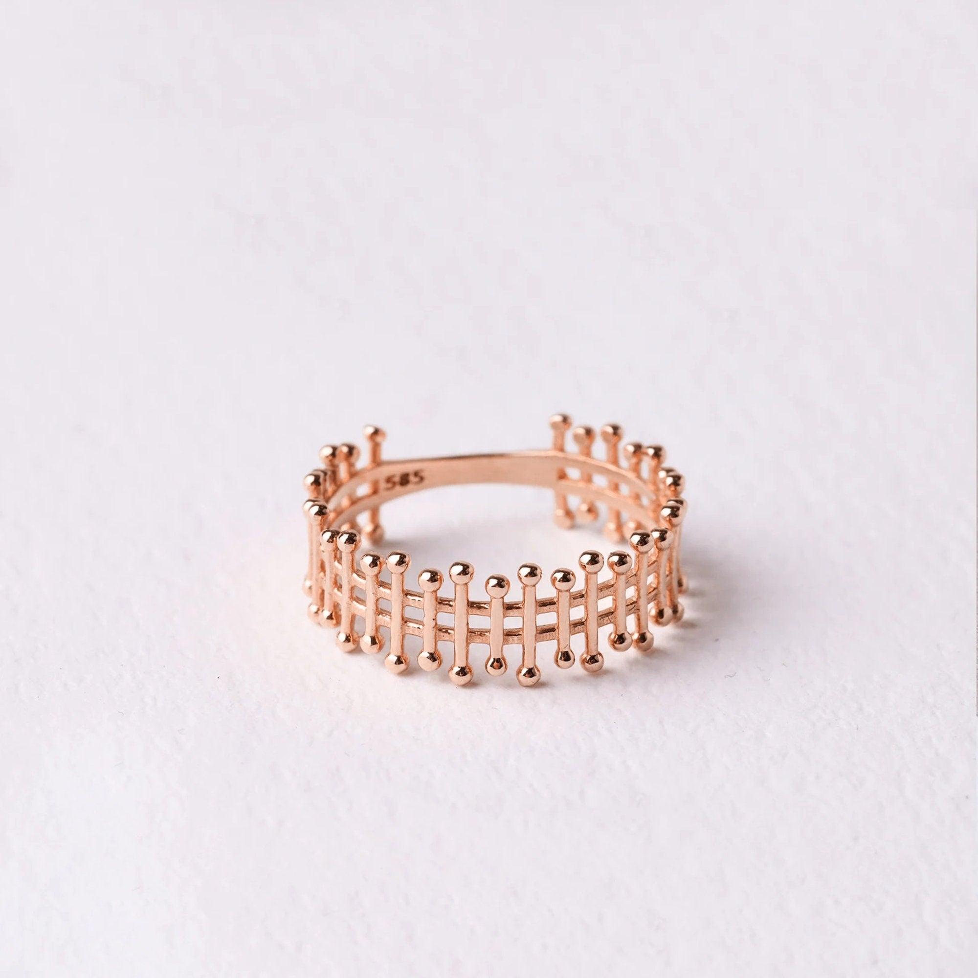 14K Gold Crown Ring, Princess Crown Ring, Gold Princess Ring, Gold Tiara Ring, Gold Queen Ring, Promise Ring, Statement Ring, Sunburst Band