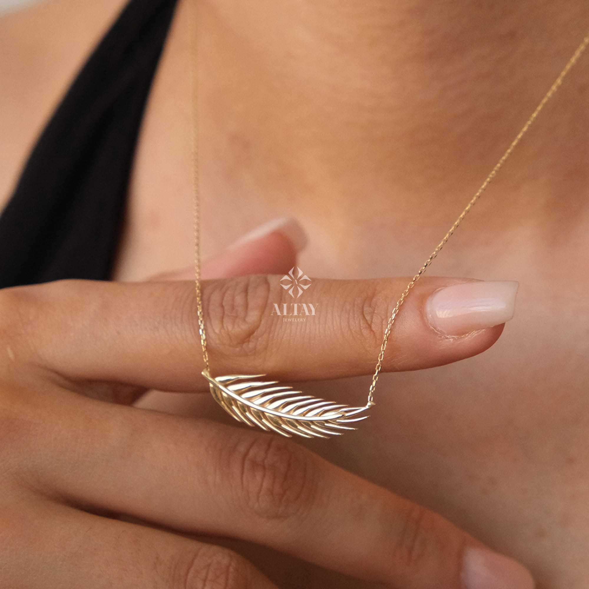 14K Gold Wheat Leaves Necklace, Personalized Wheat Necklace, Layering Chain Necklace, Horizontal Grain Sheaf Choker, Wheat Ears Necklace