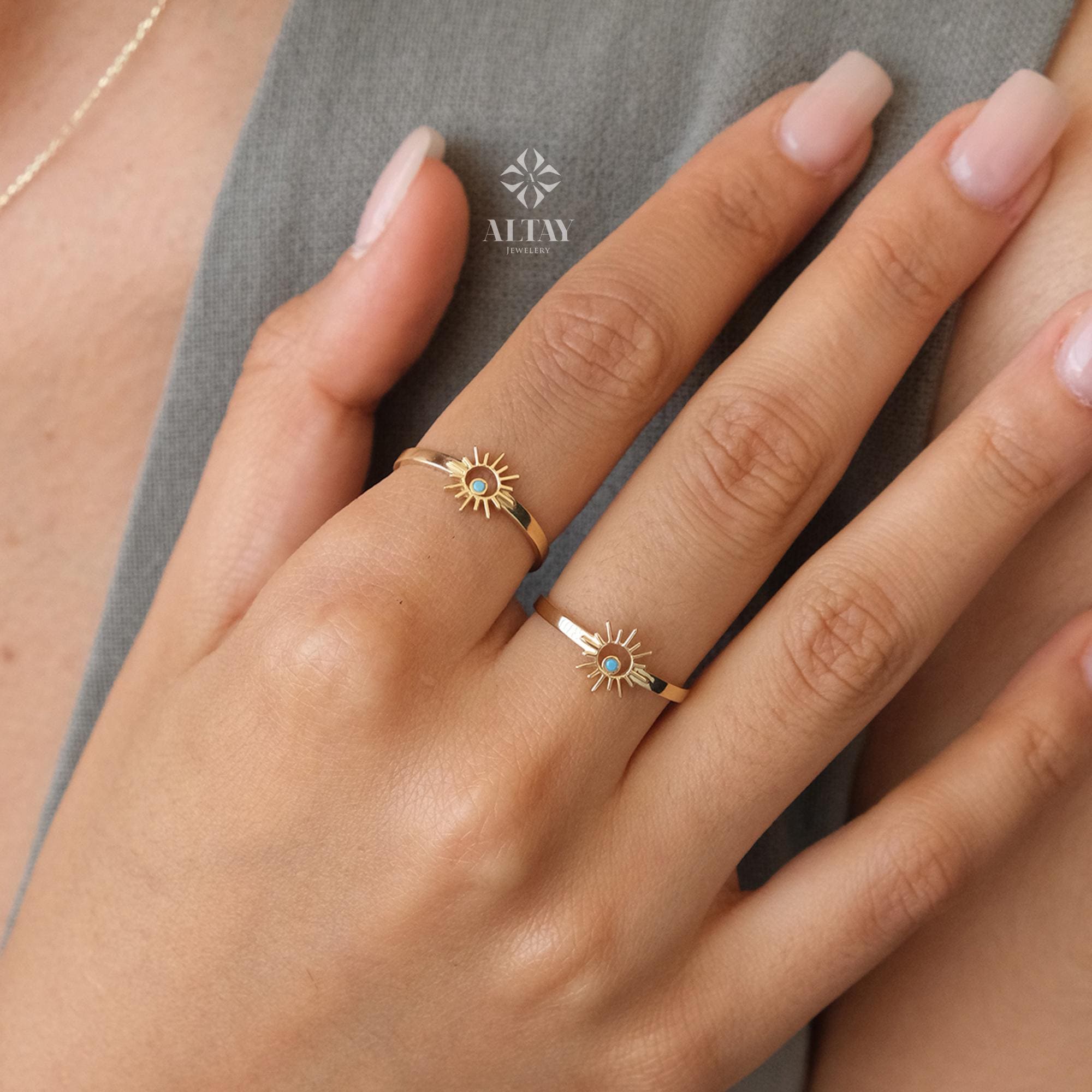 14K Gold Sunshine Ring, Full Sunburst Ring, Rising Sun Ring, Gold Crown Ring, Dainty Gold Ring, Celestial Jewelry, Stackable Ring, Gift Wife