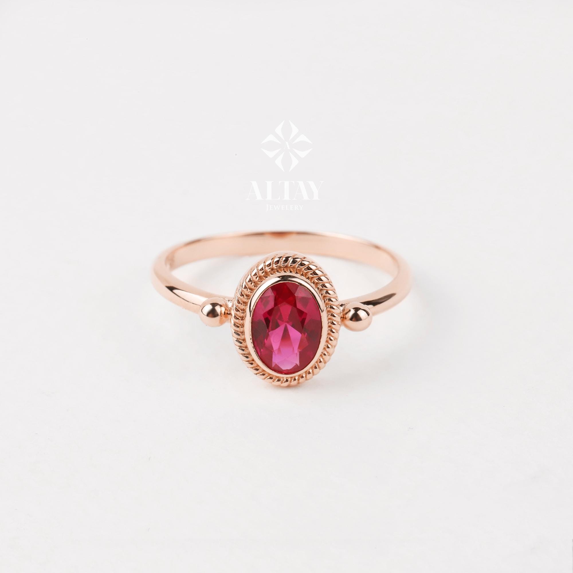 14K Gold Birthstone Ring, Emerald Gemstone Vintage Gold Stackable Ring, Dainty Gold Elegant Ring, Art Deco Wedding Band, Half Eternity Ring