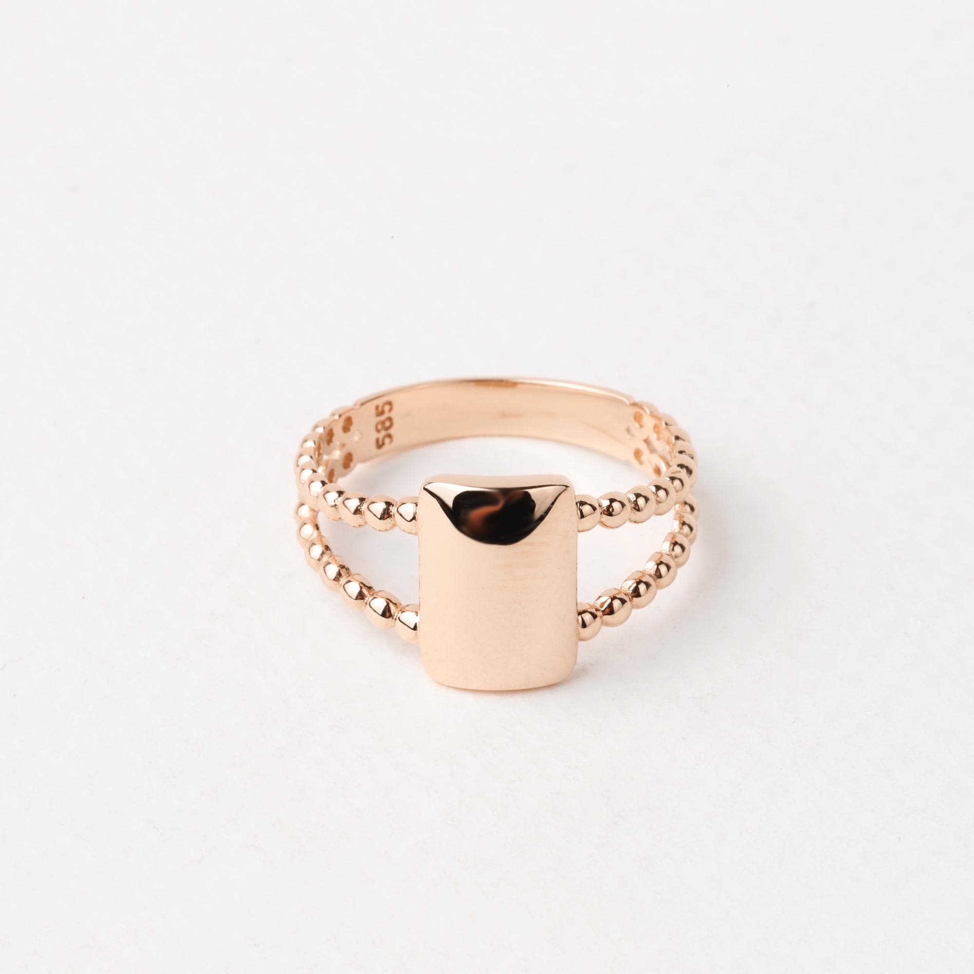 14K Gold Birth Flower Ring, Personalized Birth Flower Ring, Dainty Engraved Ring, Floral Jewelry, Custom Band Ring, Birth Month Flower Ring