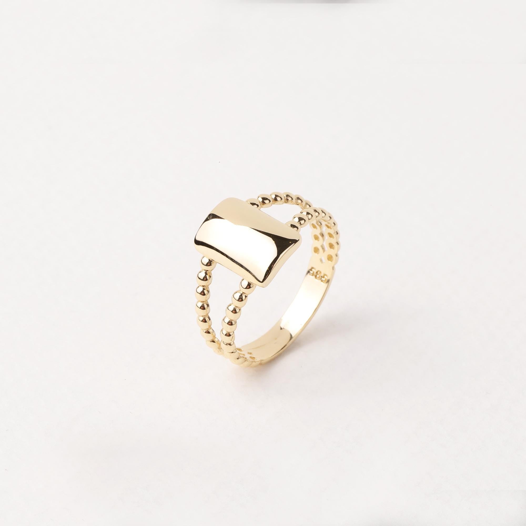 14K Gold Birth Flower Ring, Personalized Birth Flower Ring, Dainty Engraved Ring, Floral Jewelry, Custom Band Ring, Birth Month Flower Ring