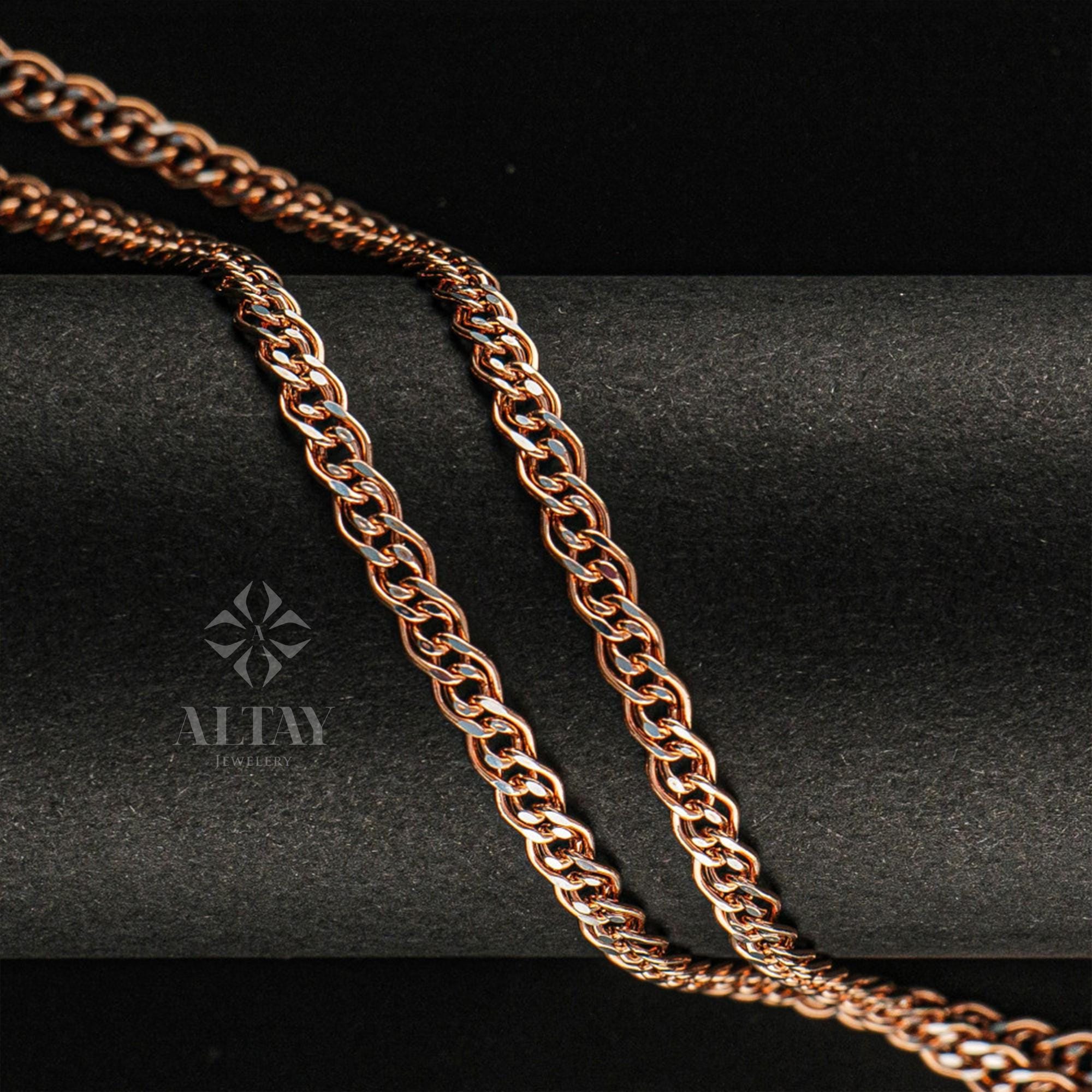 14K Gold Nonna Chain Necklace, 3mm 4.5mm Nonna Charm Choker Long Thick Pendant Chain Men, Handmade Design Necklace, Elegant Women's Chain
