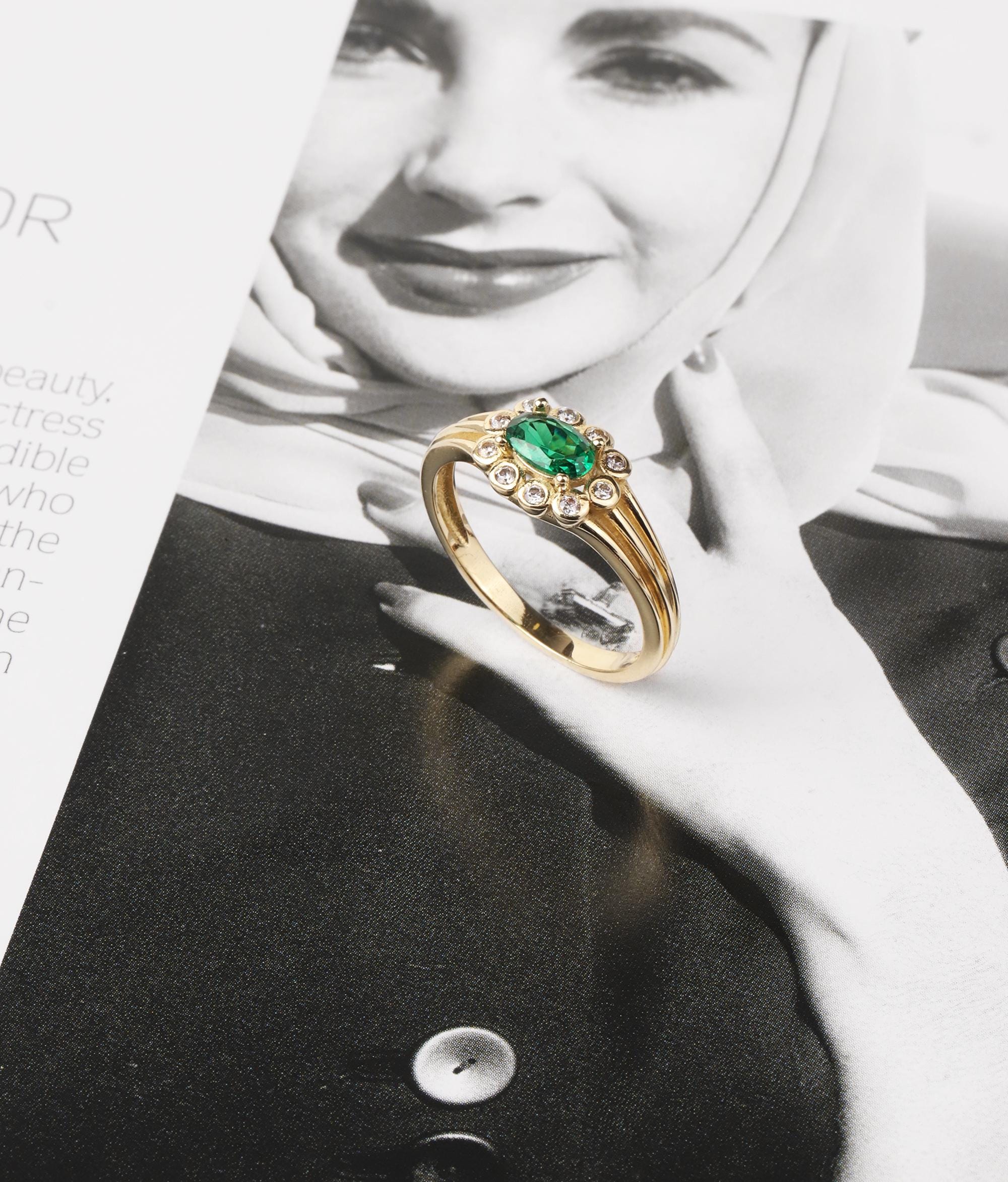 14K Gold Emerald Ring, Emerald Engagement Ring, Oval Cut Emerald Ring, Promise Ring, May Birthstone Solitaire Ring, Gift For Her