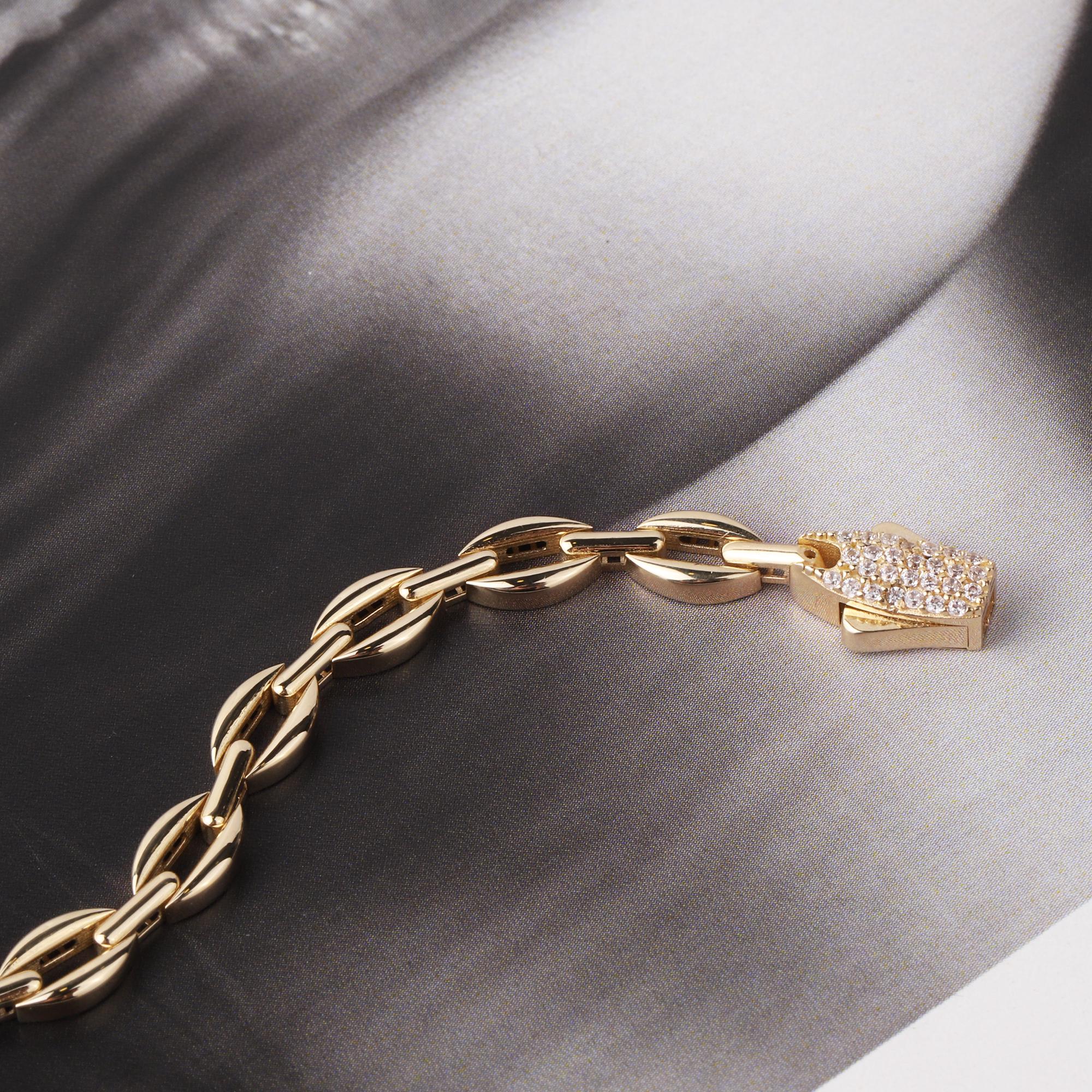 14K Gold Chain Bracelet, 5mm Classic Gold Link Bracelet, Everyday Gold Bracelet, Timeless Real Gold Jewelry Gift for Her