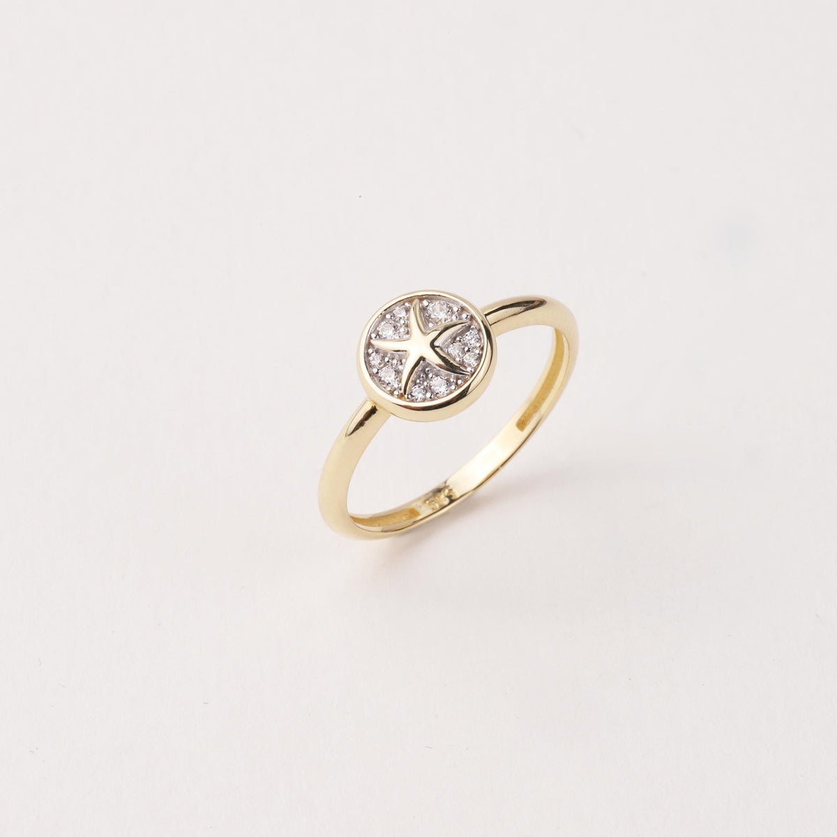 14K Gold Star Ring, Stacking Ring, Tiny Astral Star Ring, Sidereal Minimalist Ring, Gift for Her, Dainty Ring, Chance Ring, Stackable