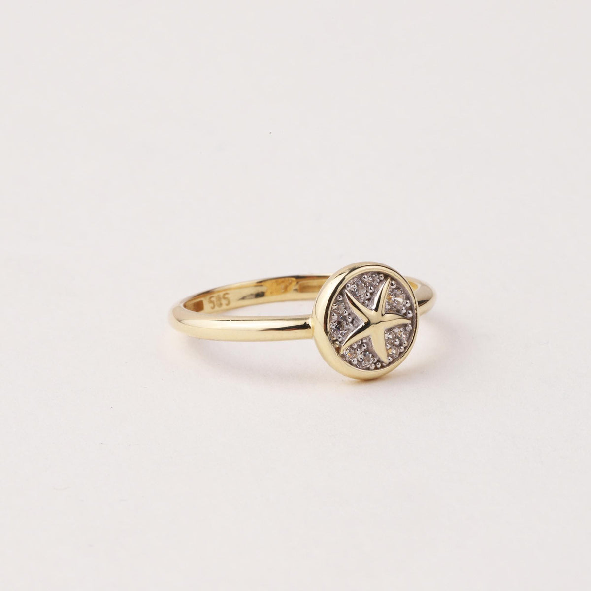 14K Gold Star Ring, Stacking Ring, Tiny Astral Star Ring, Sidereal Minimalist Ring, Gift for Her, Dainty Ring, Chance Ring, Stackable