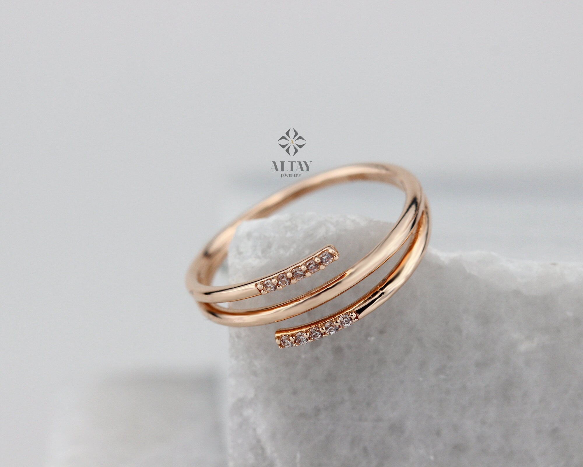 14K Solid Gold Ring, CZ Diamond Stacking Band, Wedding Band, Diamond Ring, Eternity Band, Stackable Ring, Gift For Her Active