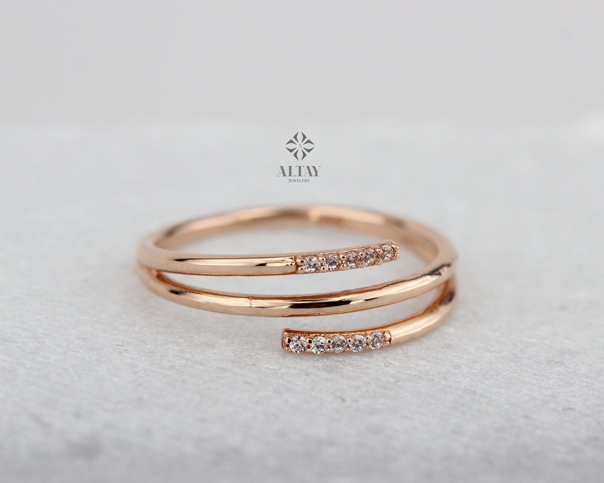 14K Solid Gold Ring, CZ Diamond Stacking Band, Wedding Band, Diamond Ring, Eternity Band, Stackable Ring, Gift For Her Active