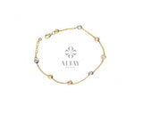 14K Gold Bead Chain Bracelet, Mini Dorica Balls Bracelet
