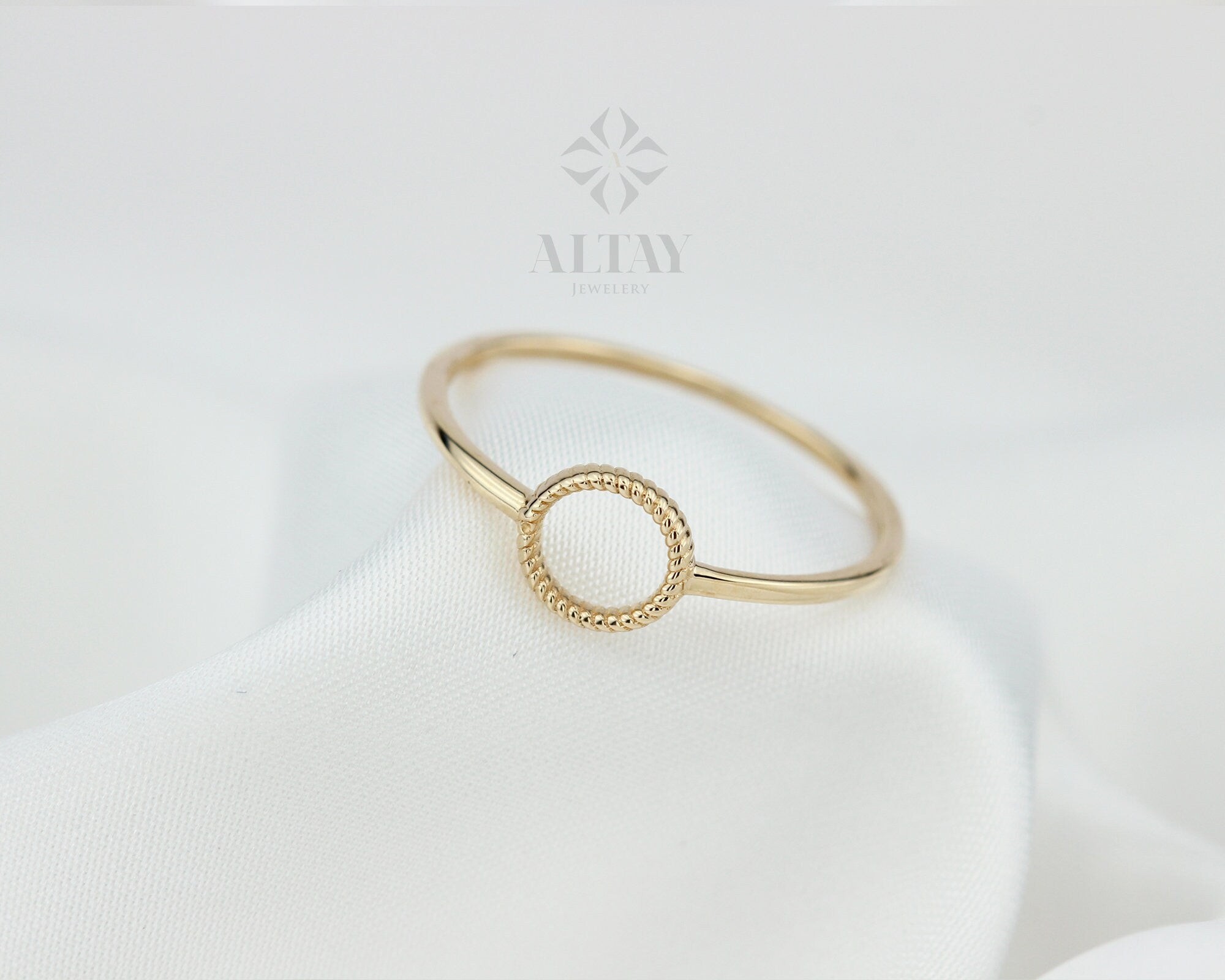 14K Gold Open Circle Ring, Rings for Women, Minimalist Ring, Promise Ring, Dainty Ring, Karma Ring, Eternal Ring, Unity Ring, Gift for her