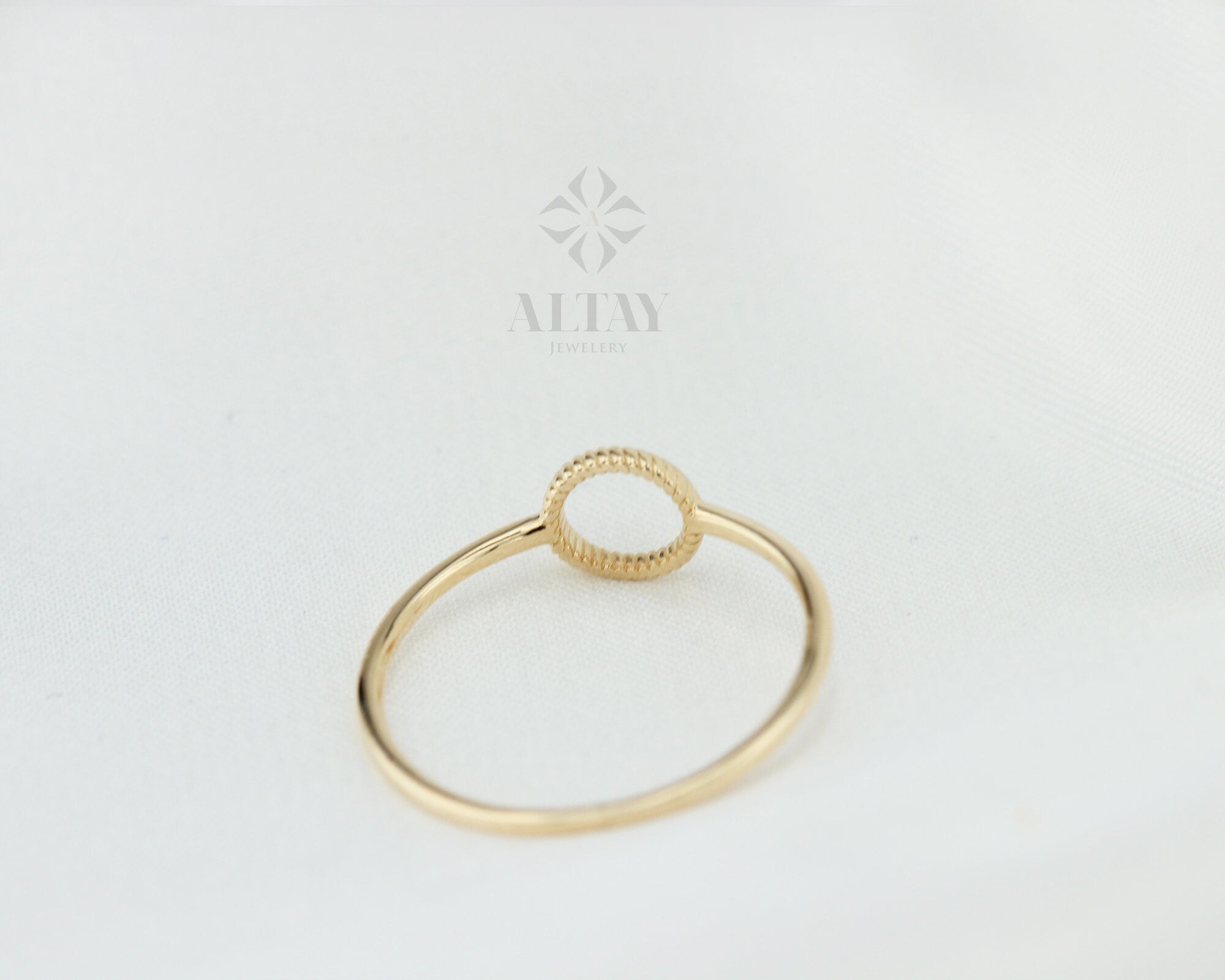 14K Gold Open Circle Ring, Rings for Women, Minimalist Ring, Promise Ring, Dainty Ring, Karma Ring, Eternal Ring, Unity Ring, Gift for her