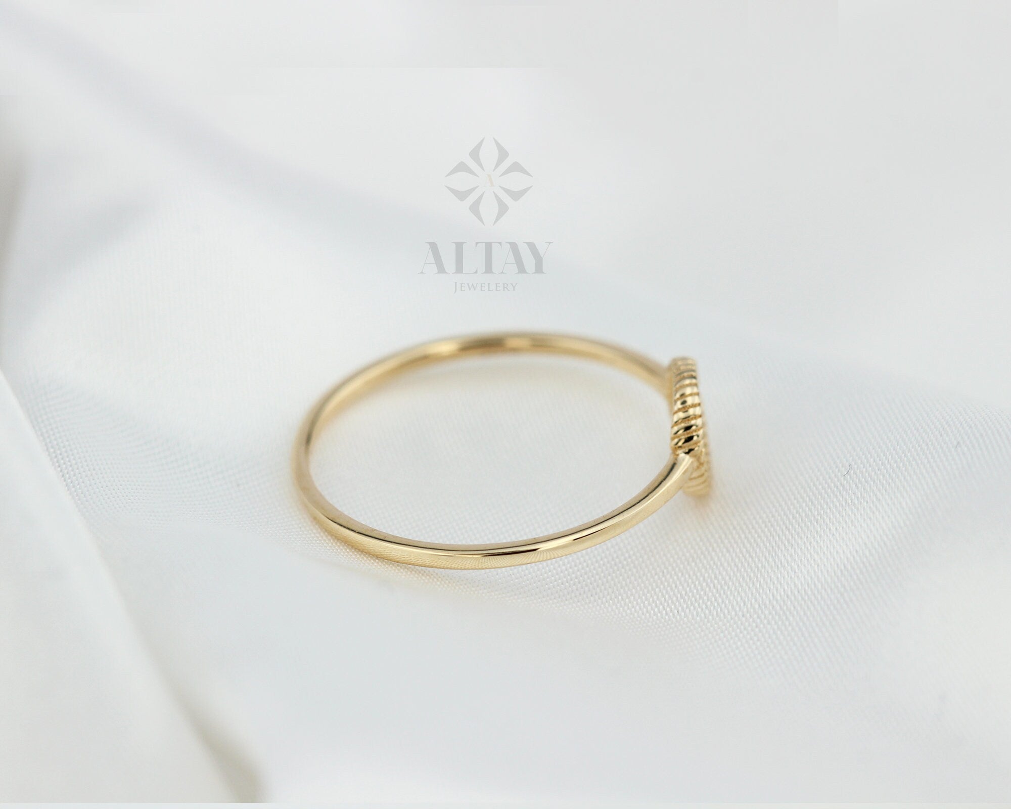 14K Gold Open Circle Ring, Rings for Women, Minimalist Ring, Promise Ring, Dainty Ring, Karma Ring, Eternal Ring, Unity Ring, Gift for her