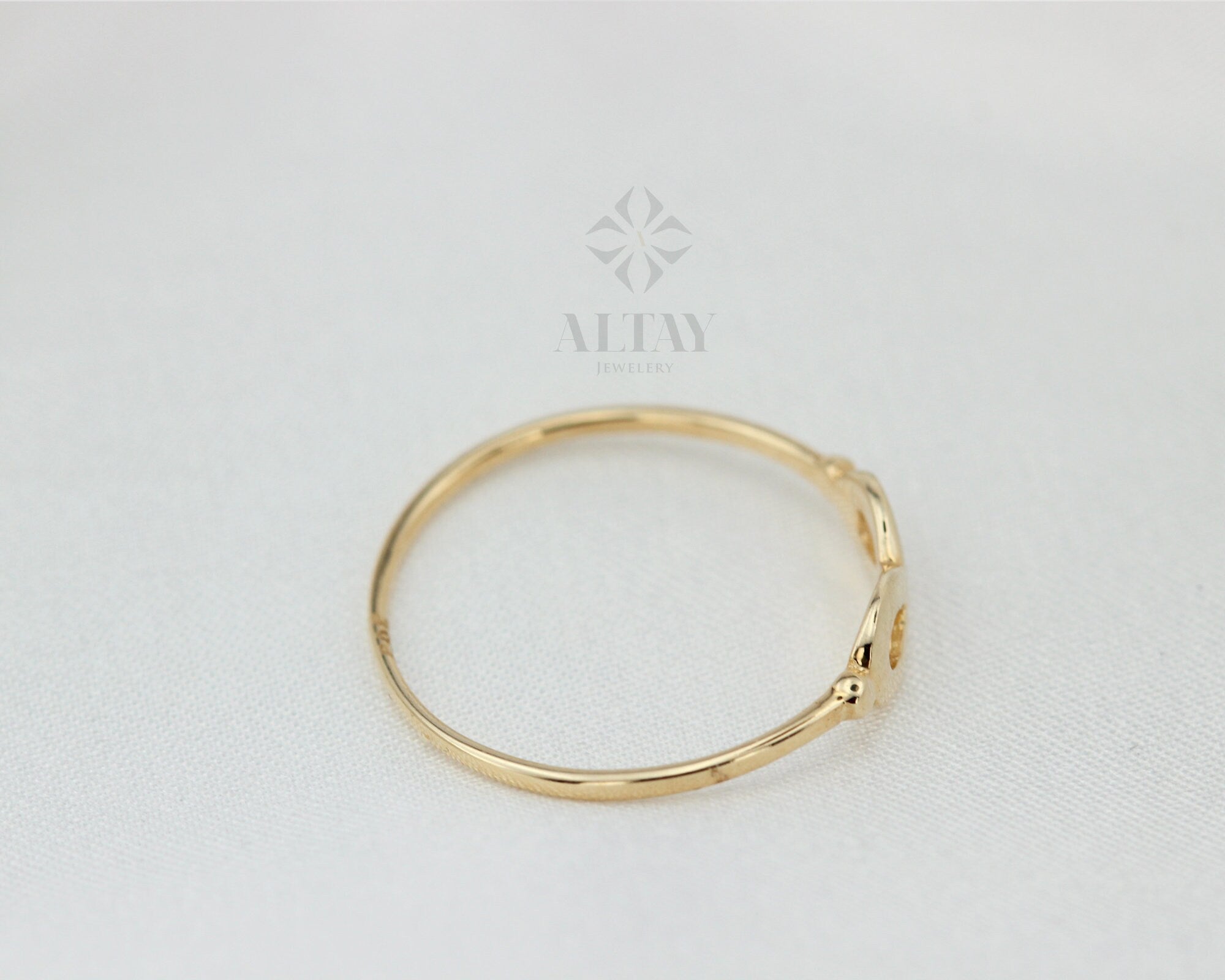 14K Gold Infinity Ring, Wedding Band Ring, Forever Ring, Delicate Love Ring, Stackable Eternity Ring, Dainty Gold Ring, Anniversary Gift