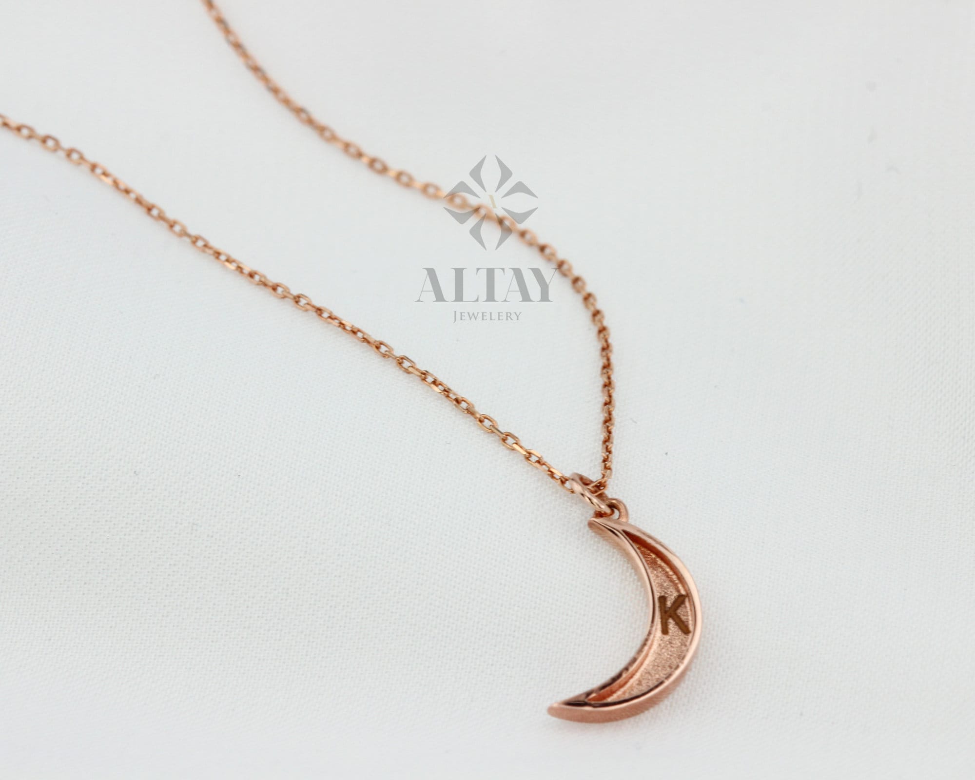 14K Gold Moon Necklace, Crescent Moon Pendant, Gold Moon Charm, Woman Celestial Charm Necklace, Minimalist Jewelry, Dainty Gift For Her