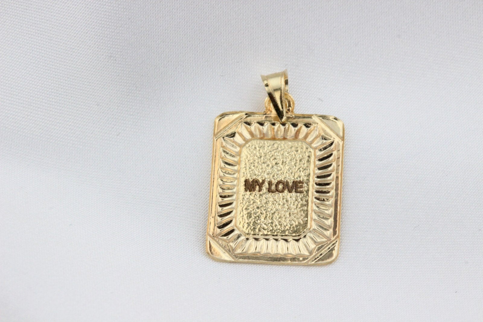 14K Solid Gold Initial Pendant