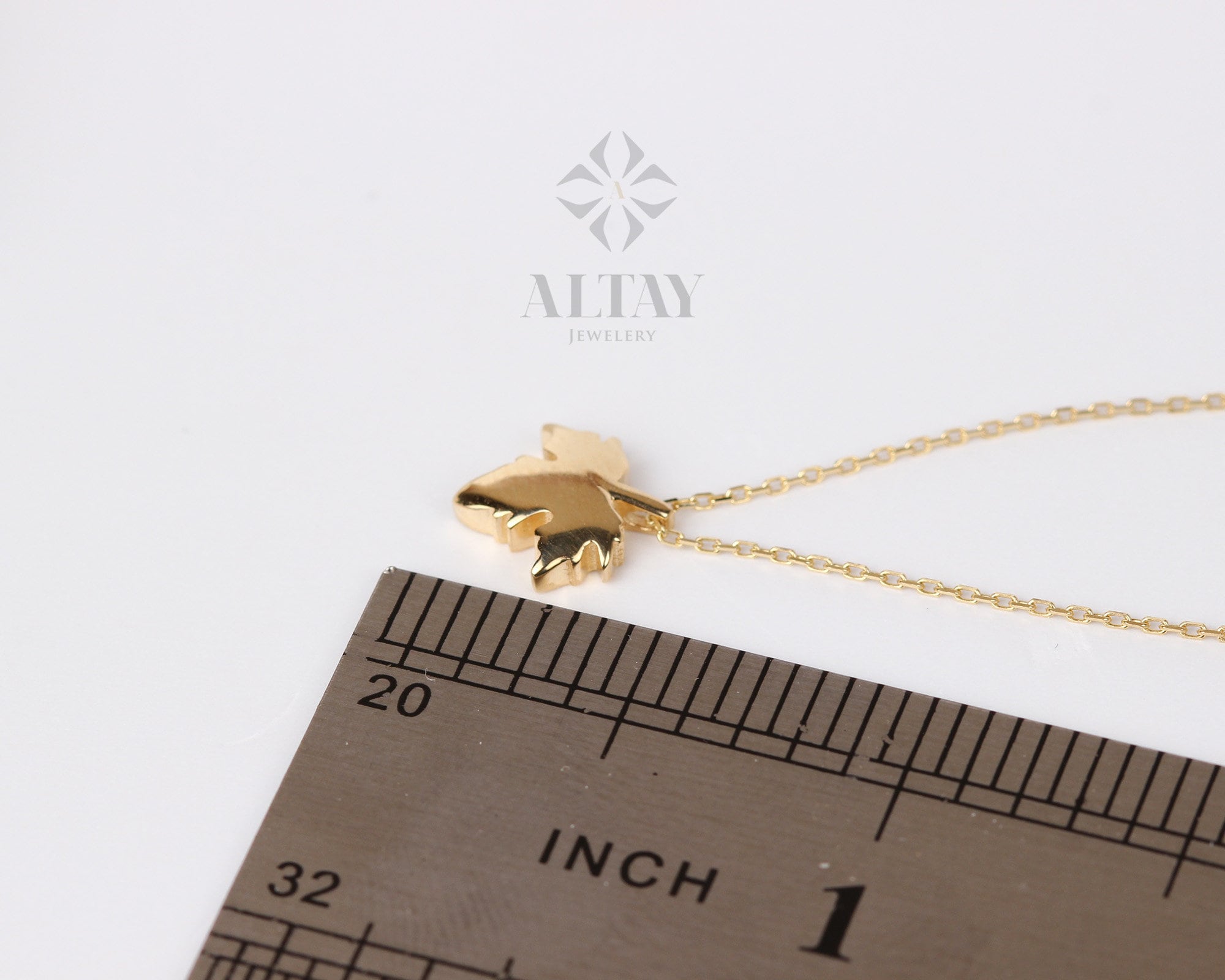 14K Gold Maple Leaf Necklace, Canada Maple Necklace, Canadian Leaf Charm, Maple Tree Pendant Necklace, Gold Fall Jewelry, Gift For Her