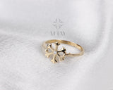 14K Gold Snow Flake Ring, Snow Flake Ring