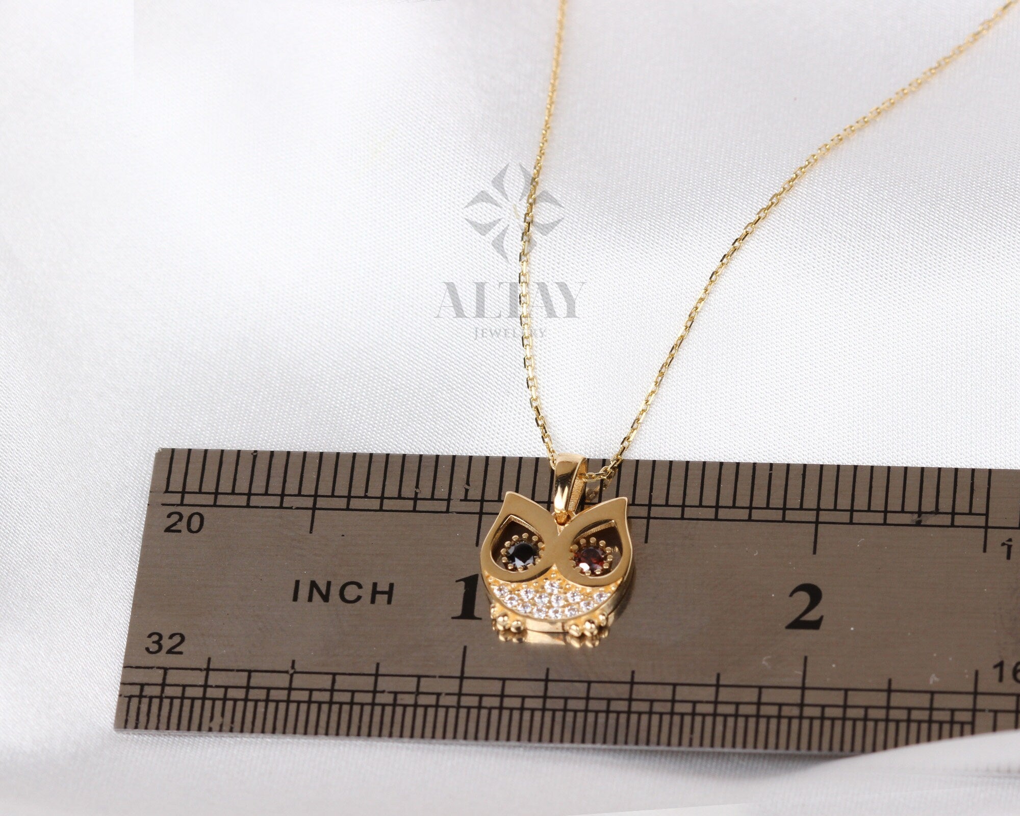 14K Gold Owl Necklace, Simple Owl Charm Necklace, Owl Necklace for Women Kids, Animal Jewelry Lovers, Dainty Charm, Cute Owl Christmas Gift