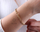 14K Gold Chain Bracelet, Rolo Chain Bracelet