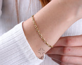 14K Solid Gold Mariner Link Chain Bracelet, 14K Gold Chain Bracelet