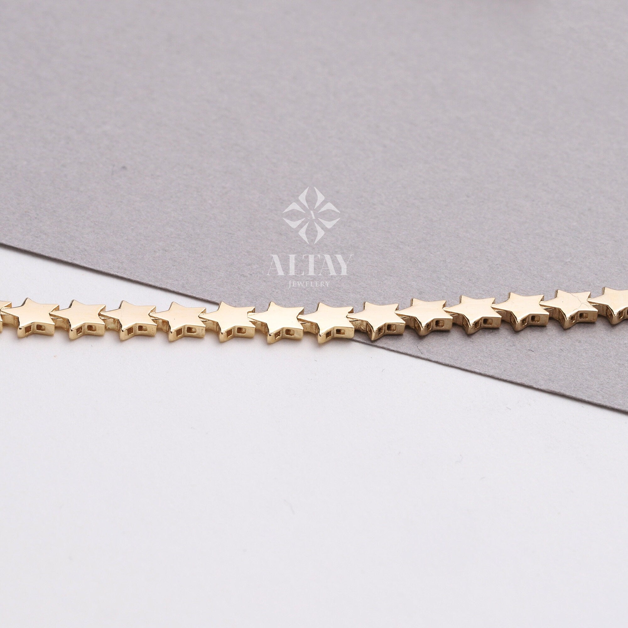 14K Gold Star Bracelet, Gold Multi Stars Bracelet, Dainty Celestial Jewelry, Minimalist Star Charm Bracelet, Anniversary Gift For Her