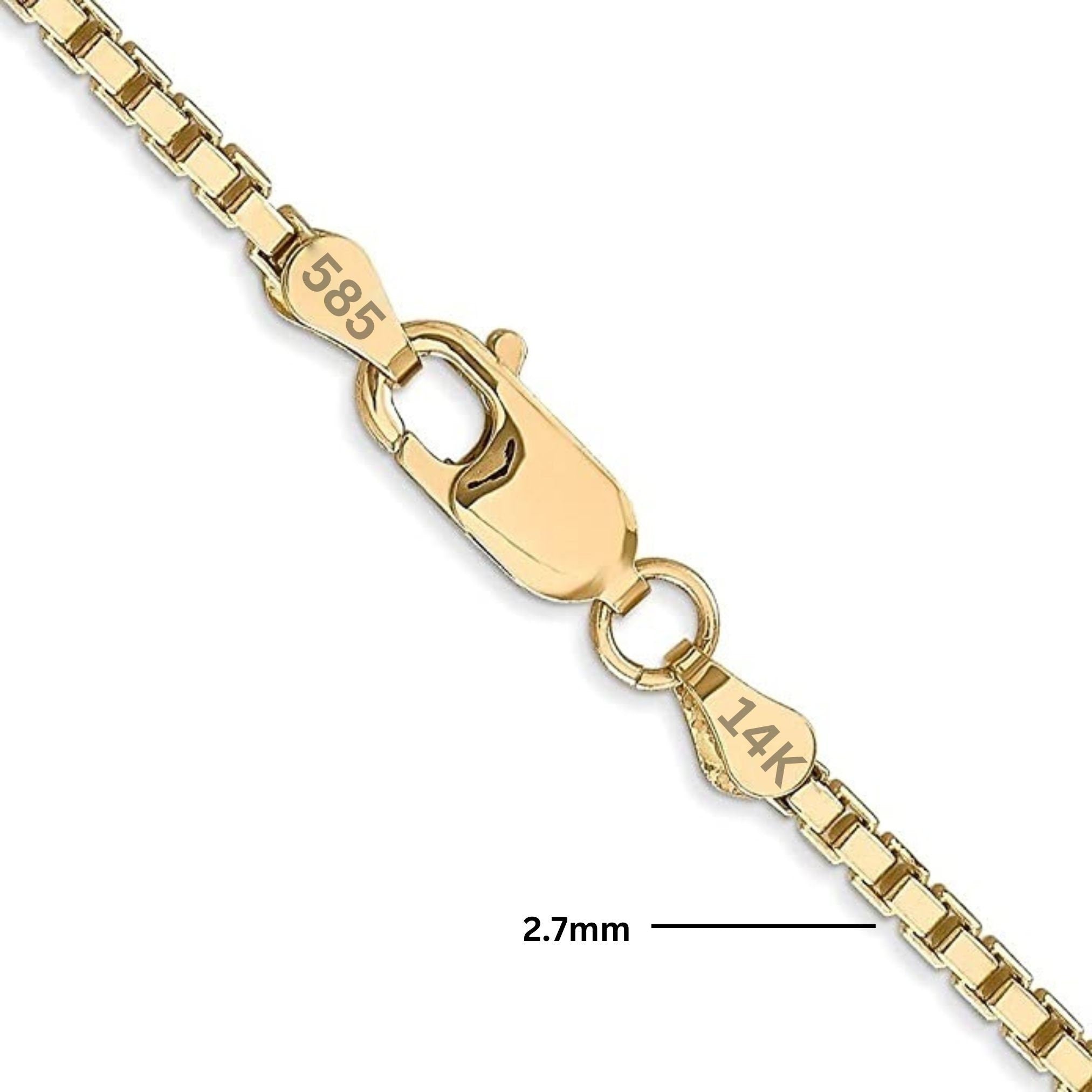 14K Gold Box Chain Bracelet, 2.7mm Square Box Chain Bracelet, Shiny Box Chain Anklet, Dainty Layered Bracelet, Simple Chain Bracelet