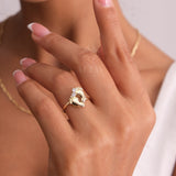 14K Gold Baby Feet Ring, Personalized Baby Feet Name Band