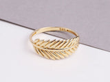14K Solid Gold Laurel Ring, Laurel Wreath Ring