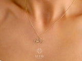 14K Gold Gold Bicycle Necklace, Vintage Bike Pendant