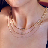 14K Gold Singapore Chain Necklace, 1mm 2mm 3mm Singapore Twist Chain Choker