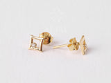 14K Gold Kite Stud Earrings, Helix Stud Earrings