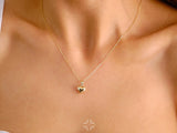 14K Gold Heart Necklace, Small Heart Pendant
