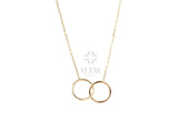 14K Gold Unity Link, Infinity Pendant Necklace