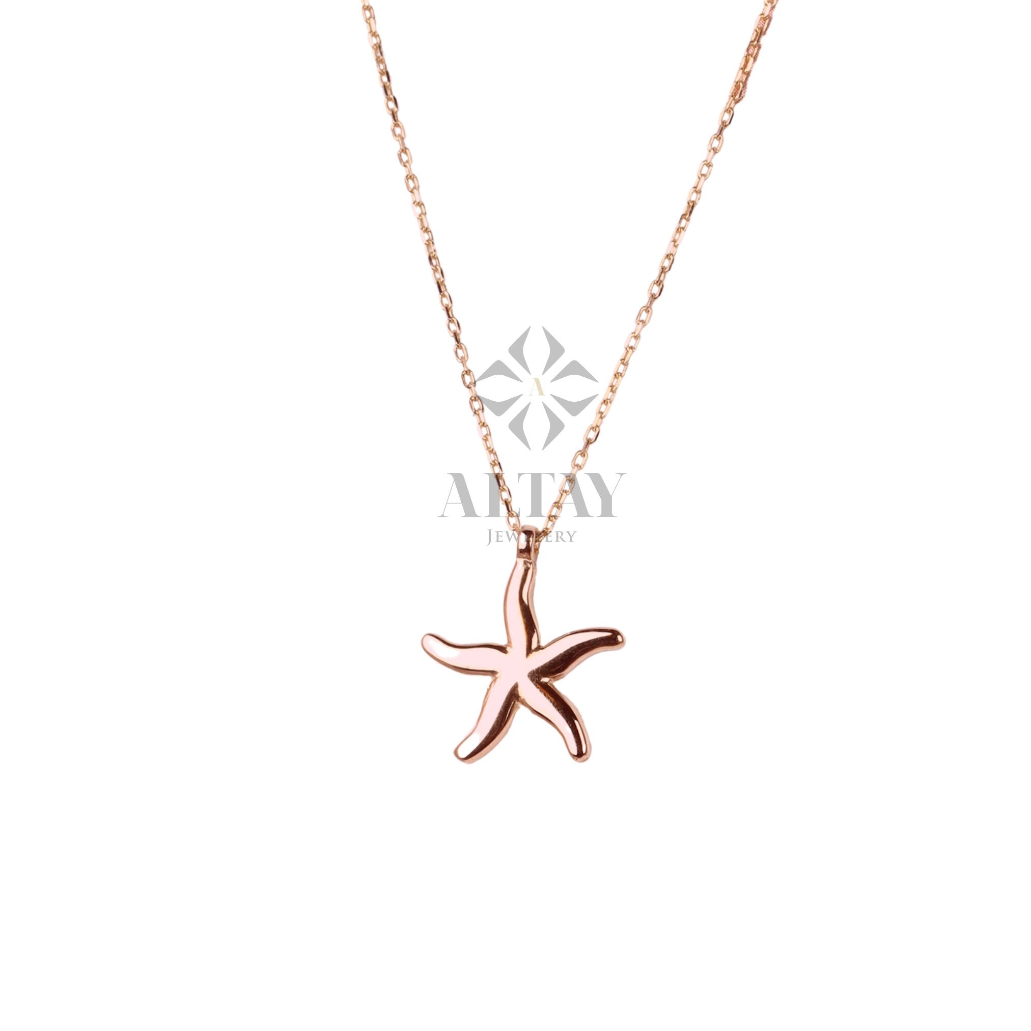 rose starfish necklace for women