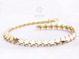 14K Gold Star Bracelet, Gold Multi Stars Bracelet