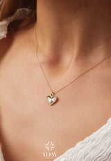 14K Gold Heart Necklace, Small Heart Necklace