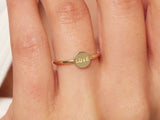 14K Gold Love Ring, Love Word Signet Ring