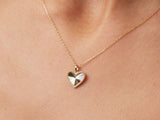 14K Gold Heart Necklace, Small Heart Necklace