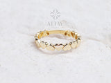 14K Gold Heart Ring, Gold Multi Heart Ring