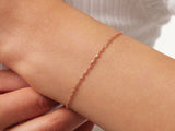14K Gold Singapore Chain Bracelet, 1.2mm Twist Chain Bracelet
