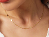 14K Gold Singapore Chain Necklace, 2MM Singapore Twist Chain Choker