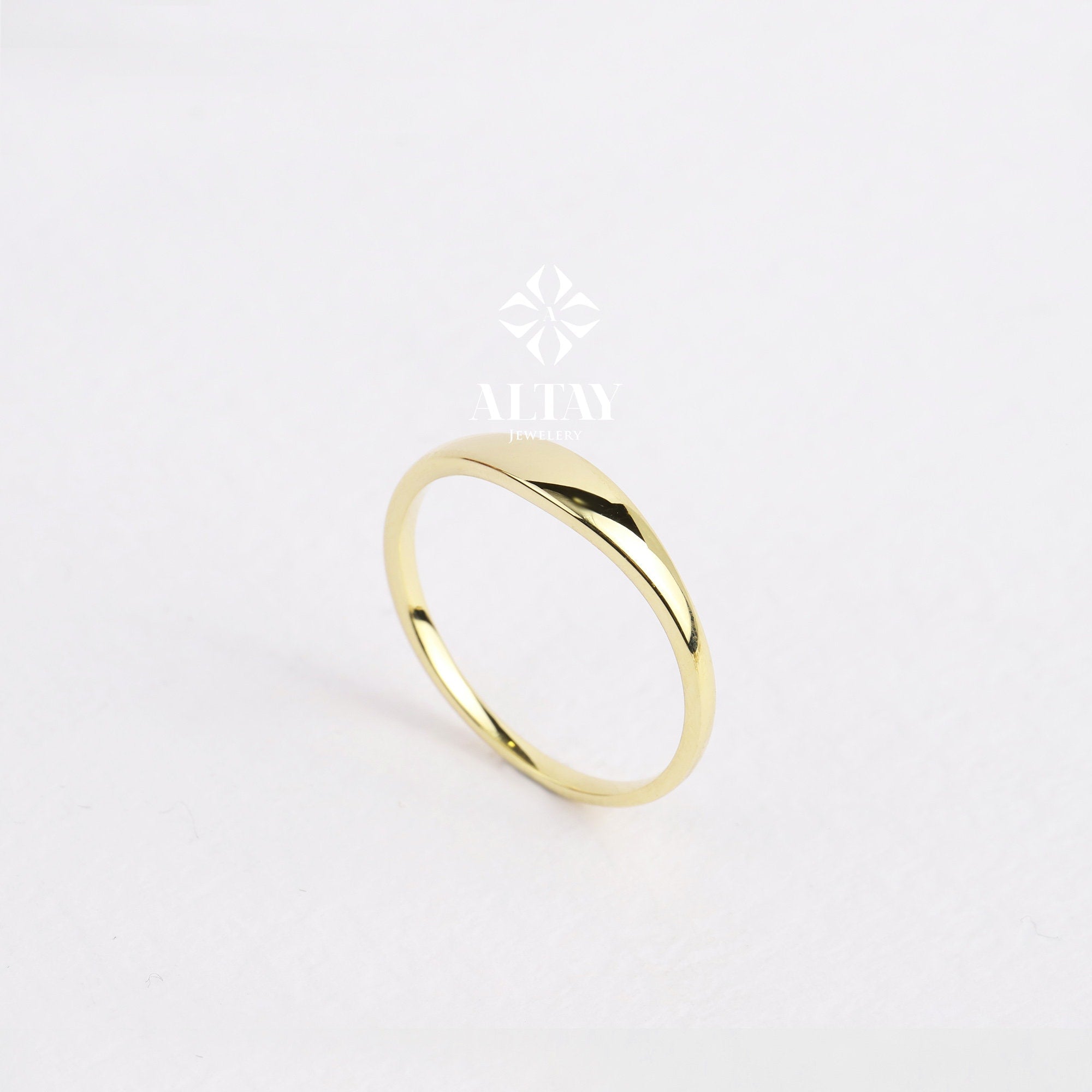 14K Gold Custom Name Ring, Stackable Name Ring, Dainty Stacking Rings, Initial Engraved Rings, Personalized Gift, Baby Name Mom Gift