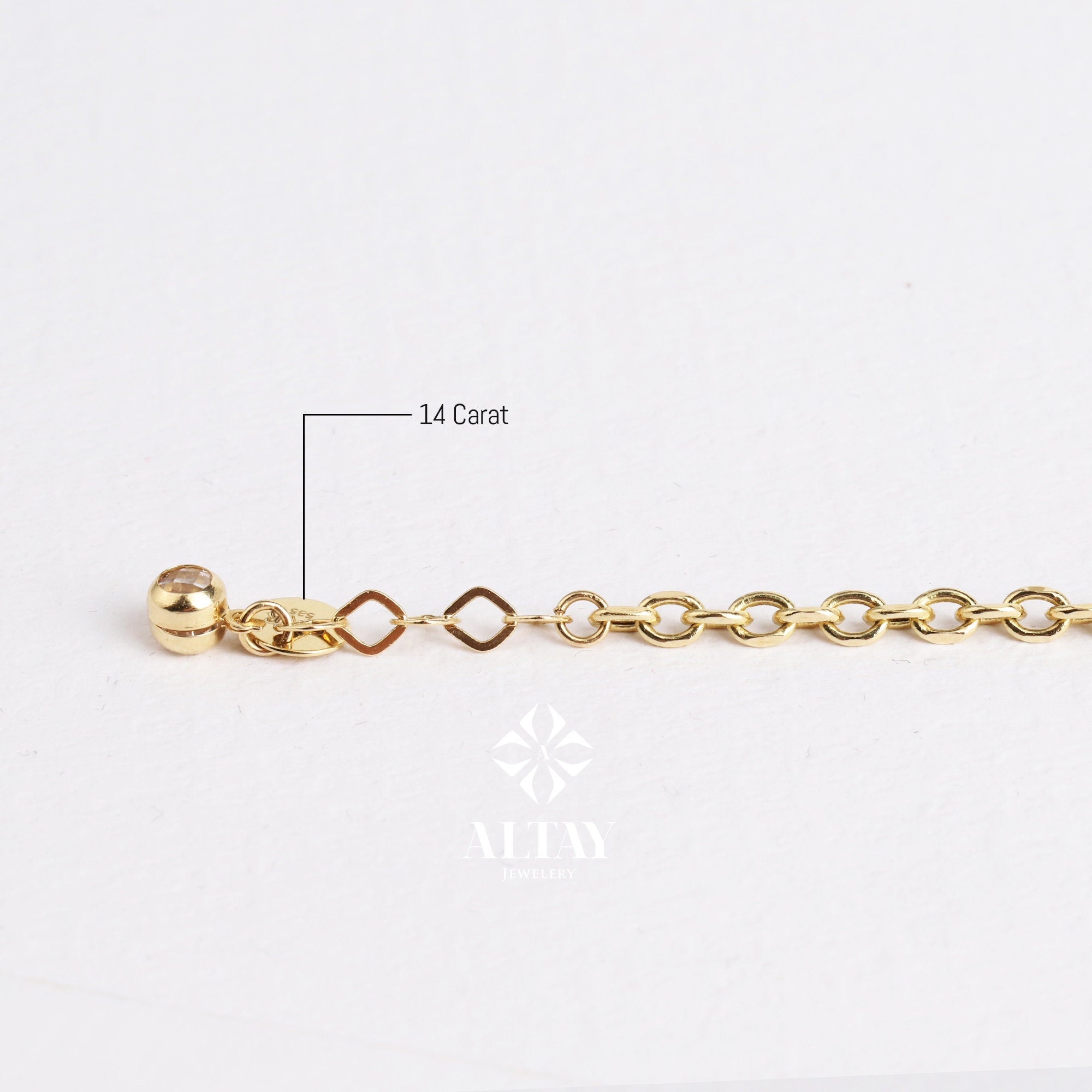 14K Gold Paperclip Rolo Chain Bracelet, Rectangle Paper Clip Chain, Gold Thick Flat Oval Link, Round Rolo Gold Link, Women Men Gold Bracelet
