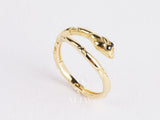 14K Gold Snake Ring, Serpent Band Ring