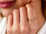 14K Gold Heartbeat Ring, Love Forever Ring