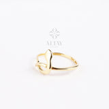 14K Gold Snake Ring, Plain Serpent Ring