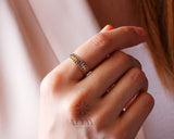 14K Gold Chain Ring, Vienna Chain Ring