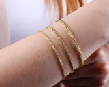 14K Gold Franco Chain Bracelet, Palm Chain