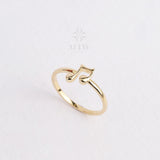 14K Gold Music Note Ring, Musicians Gold Ring